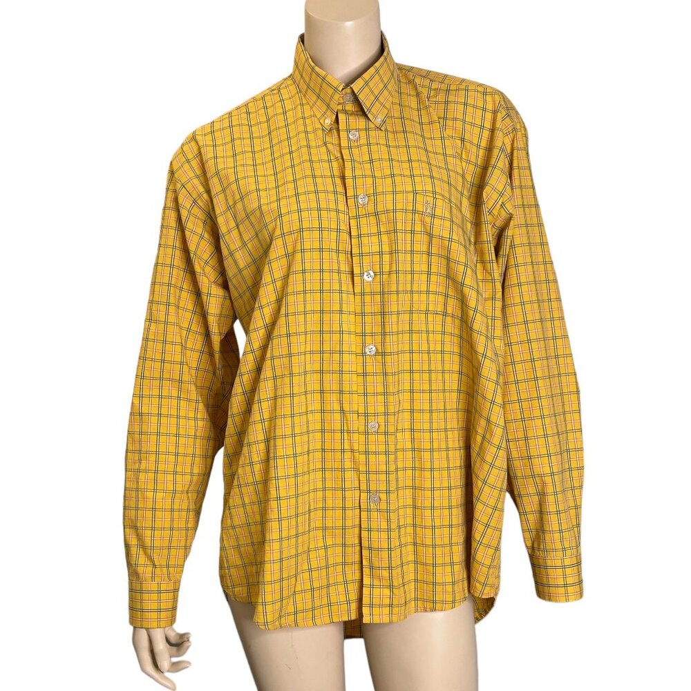 Ralph Lauren Blue Label Yellow Plaid Button-Down Shirt